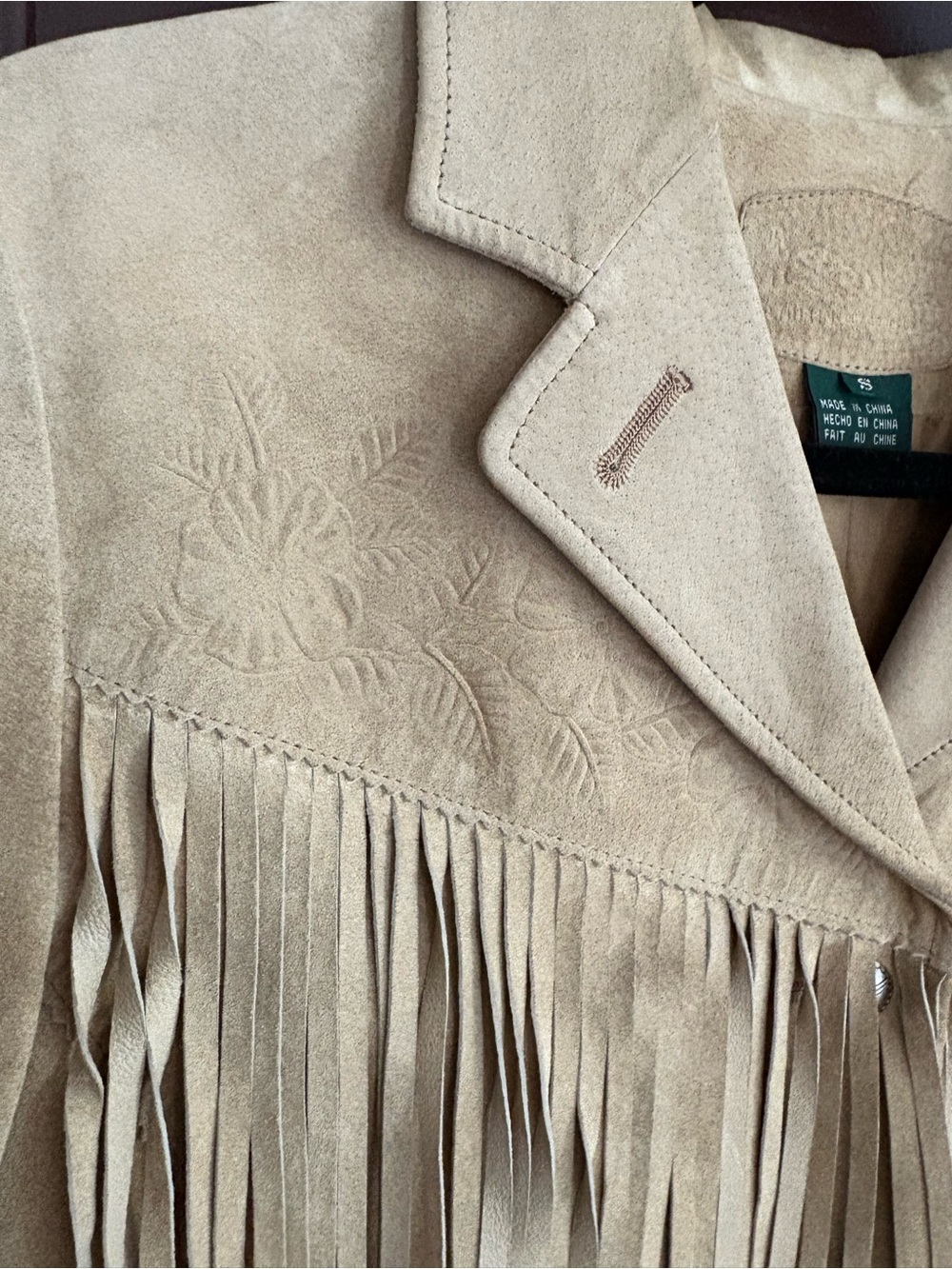 Ralph Lauren Dry Goods suede fringe western leather jacket concho women’s S - Picture 4 of 16